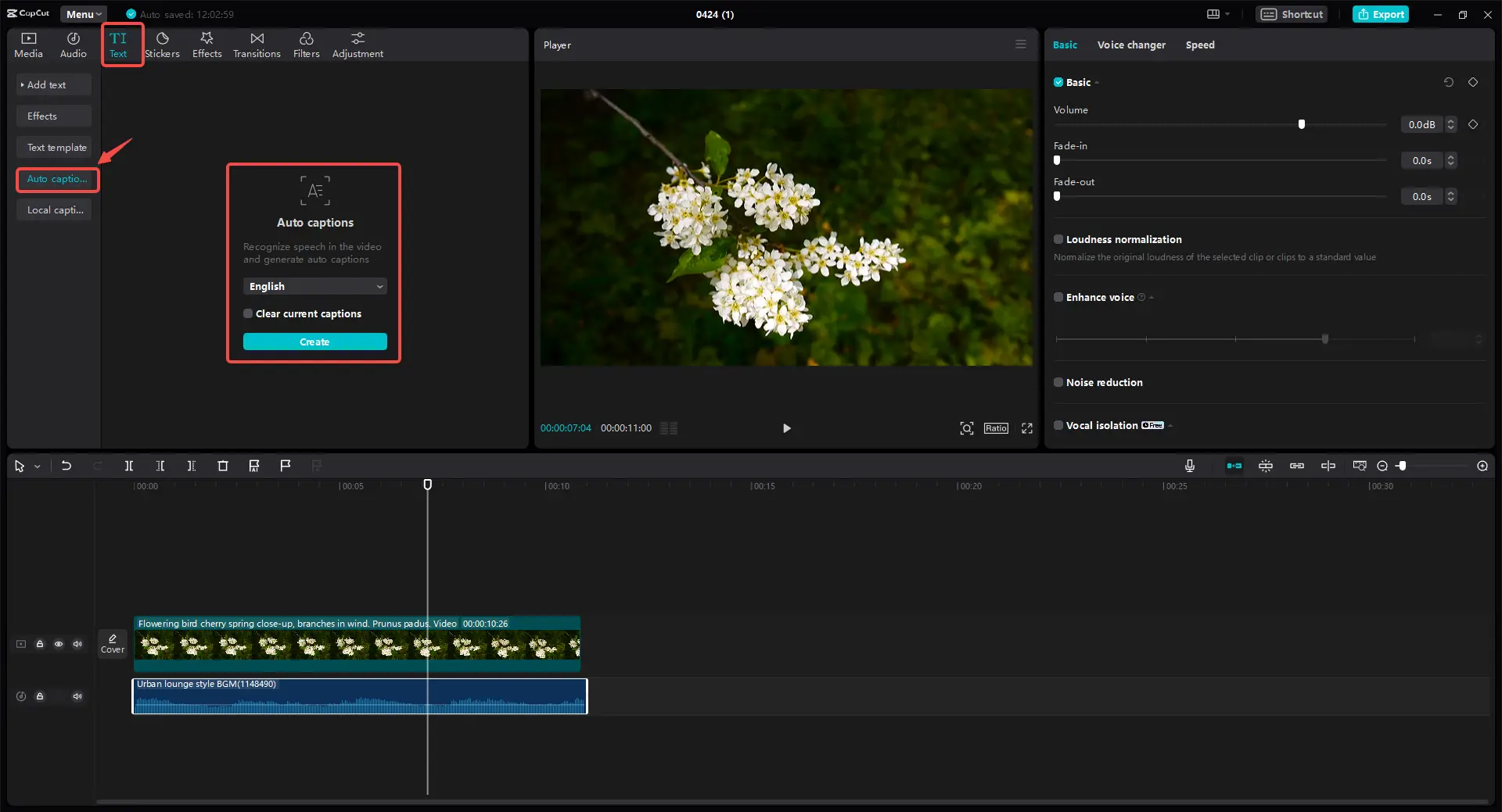 Edit music timeline and visual elements