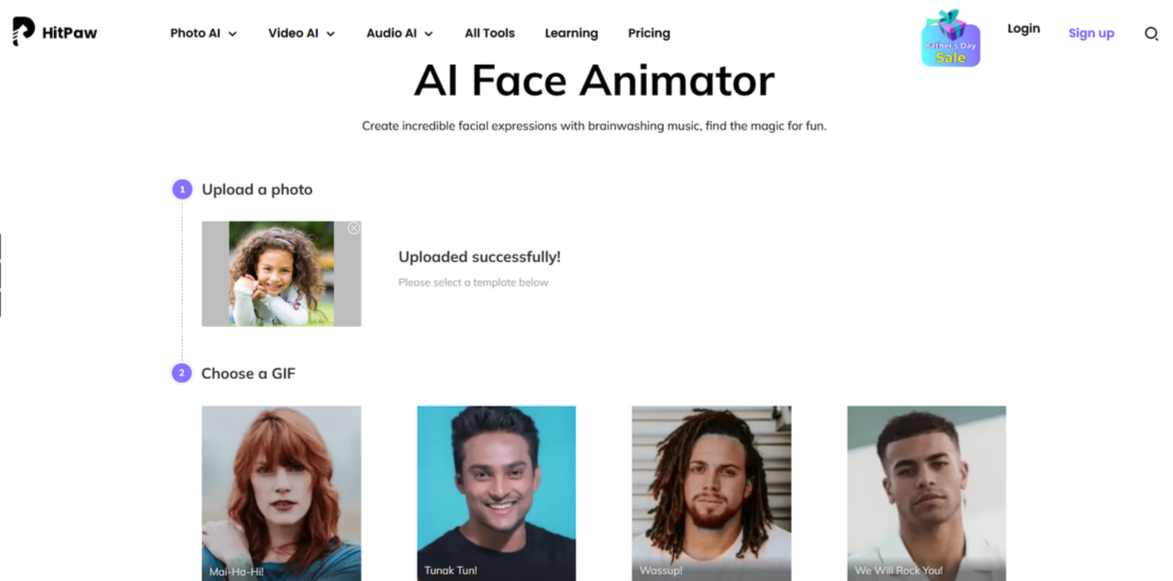 Interface of HitPaw  - another best online image animator