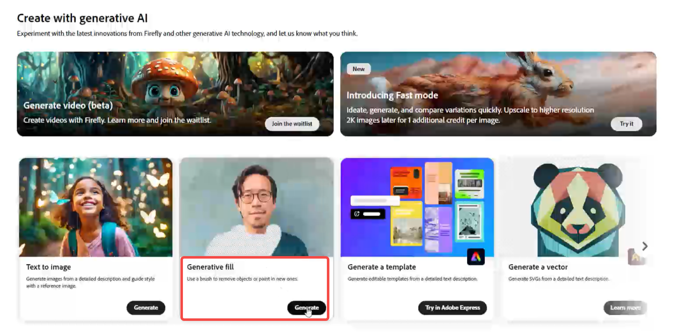 Завантаження зображення у генератор зображень Adobe Firefly