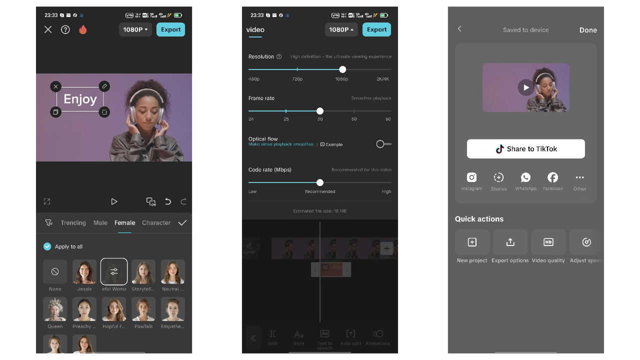 Preview and save