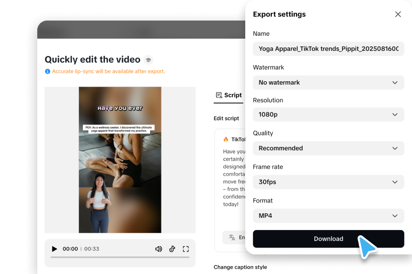 xuất video của bạn