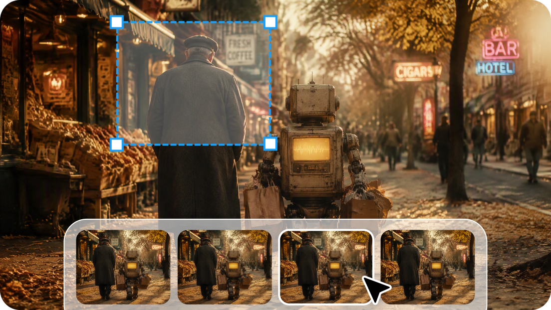 Controllo preciso del taglio della scena AI