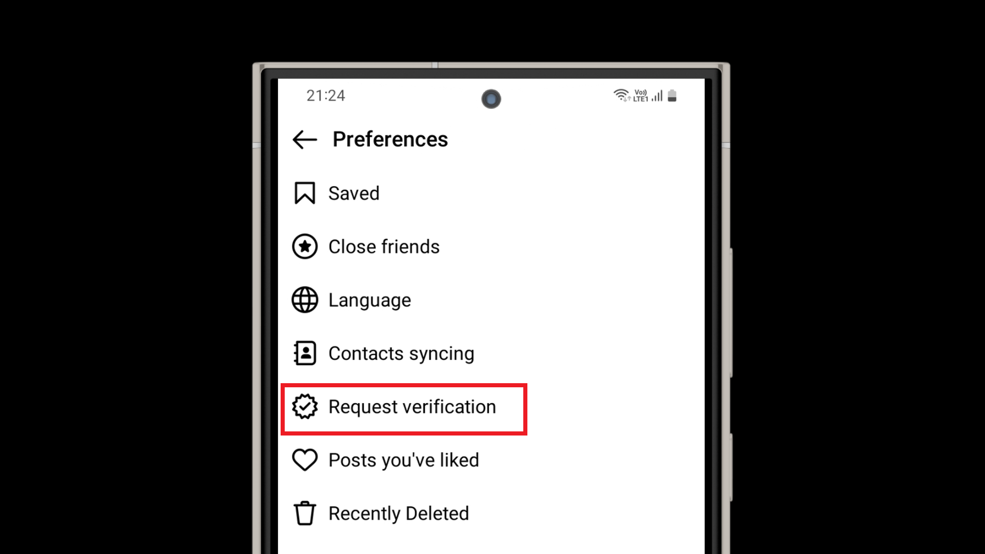 Go to request verification