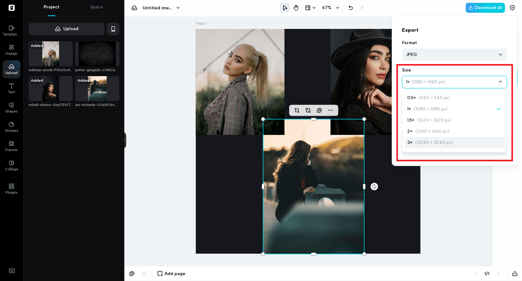 High-resolution output