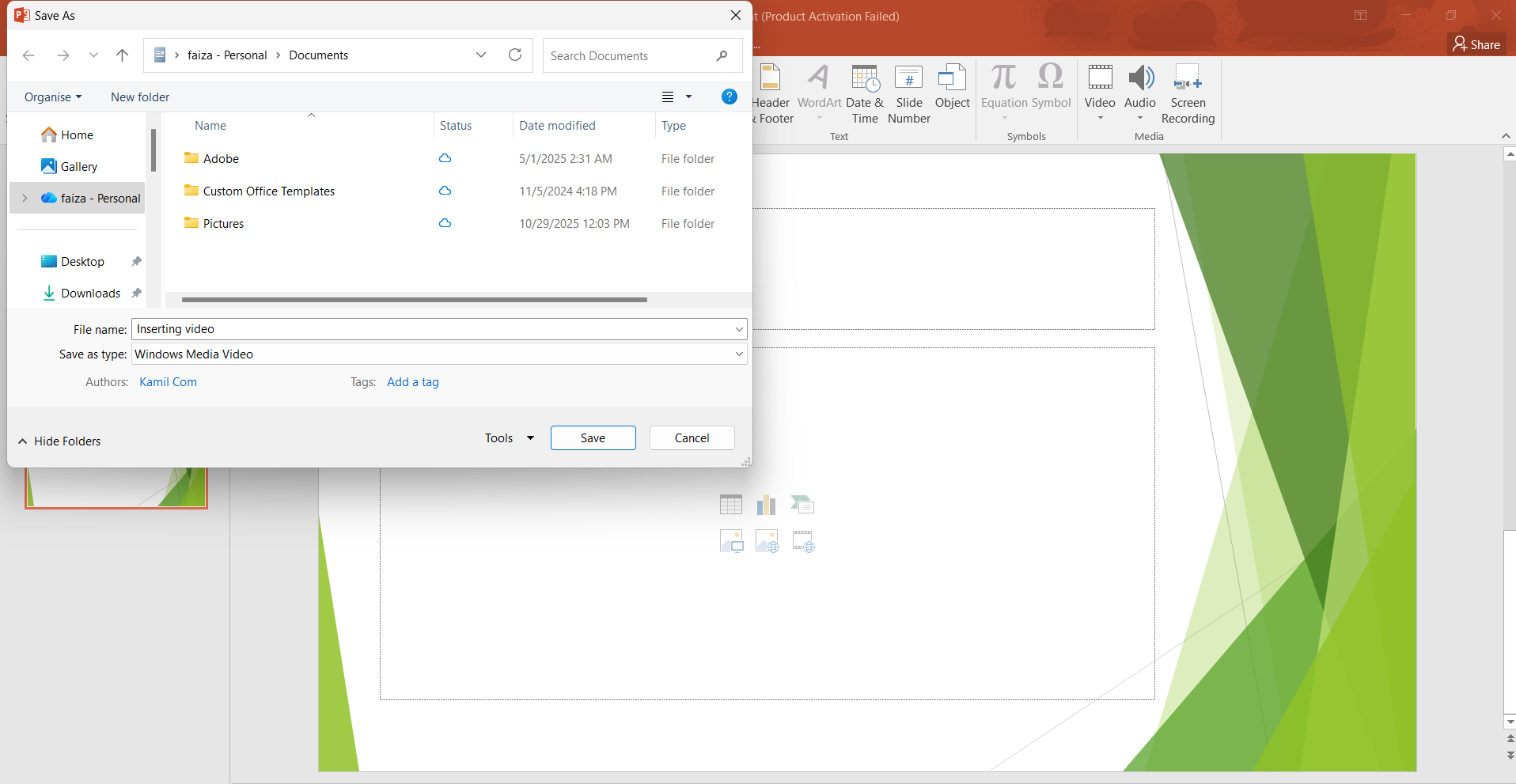 Guarda el archivo de video.