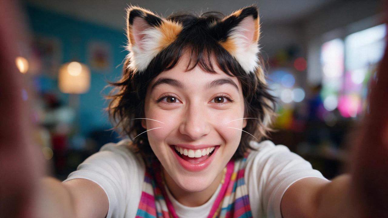 Filtre oreilles de chat Snapchat pour les selfies en ligne