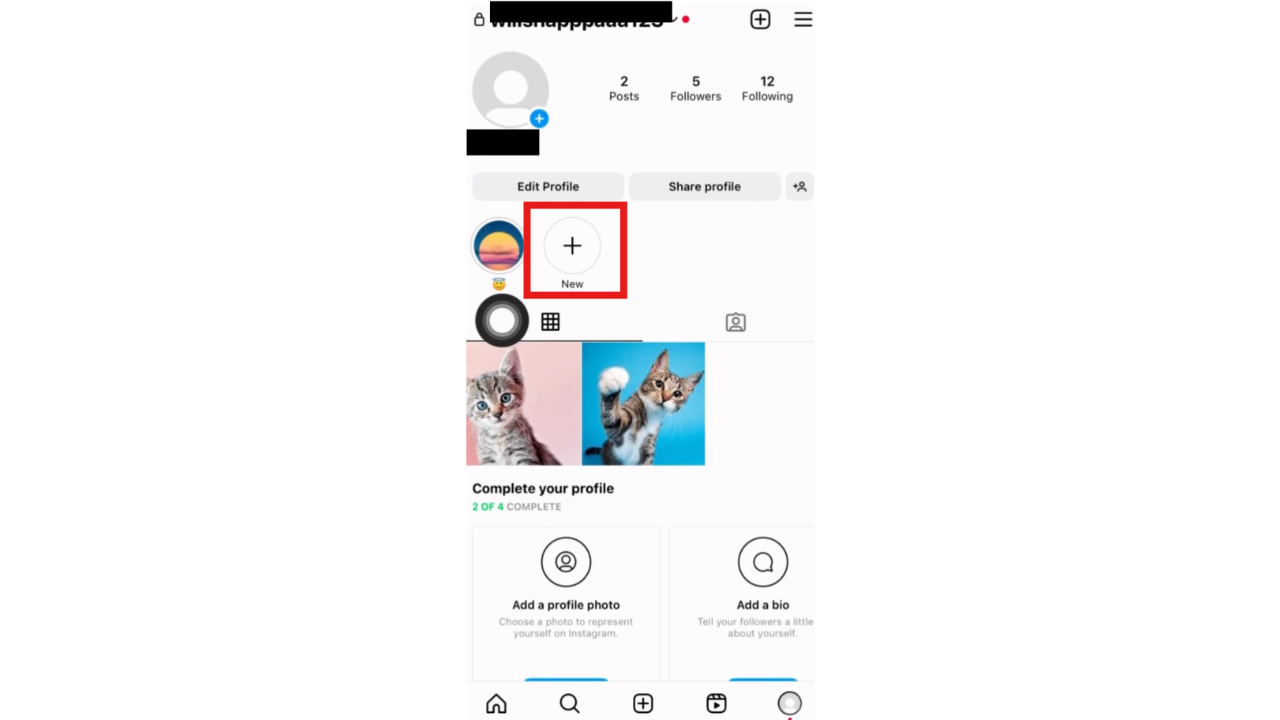 Click "New" under highlights