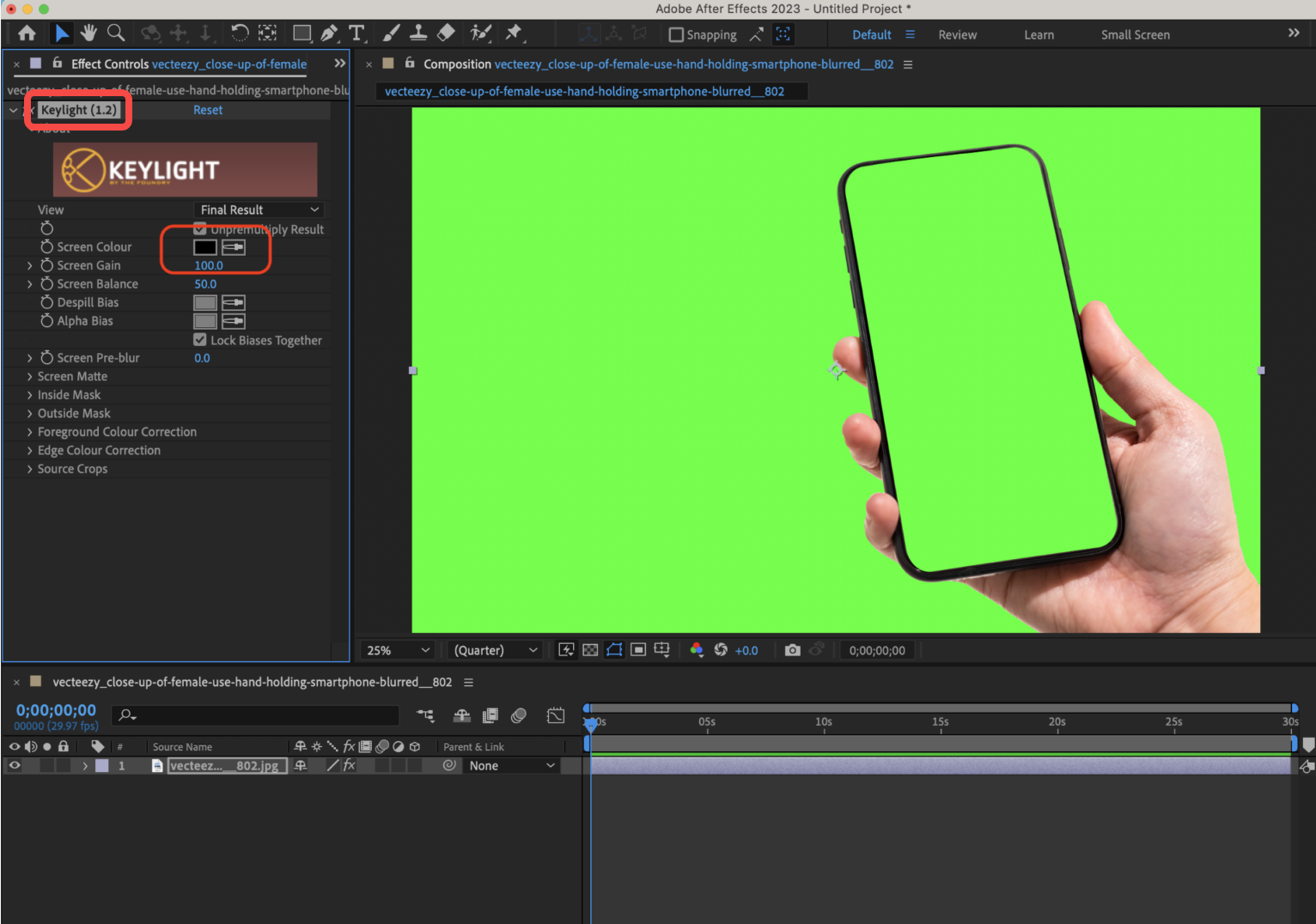 An easy way to remove background color in After Effects