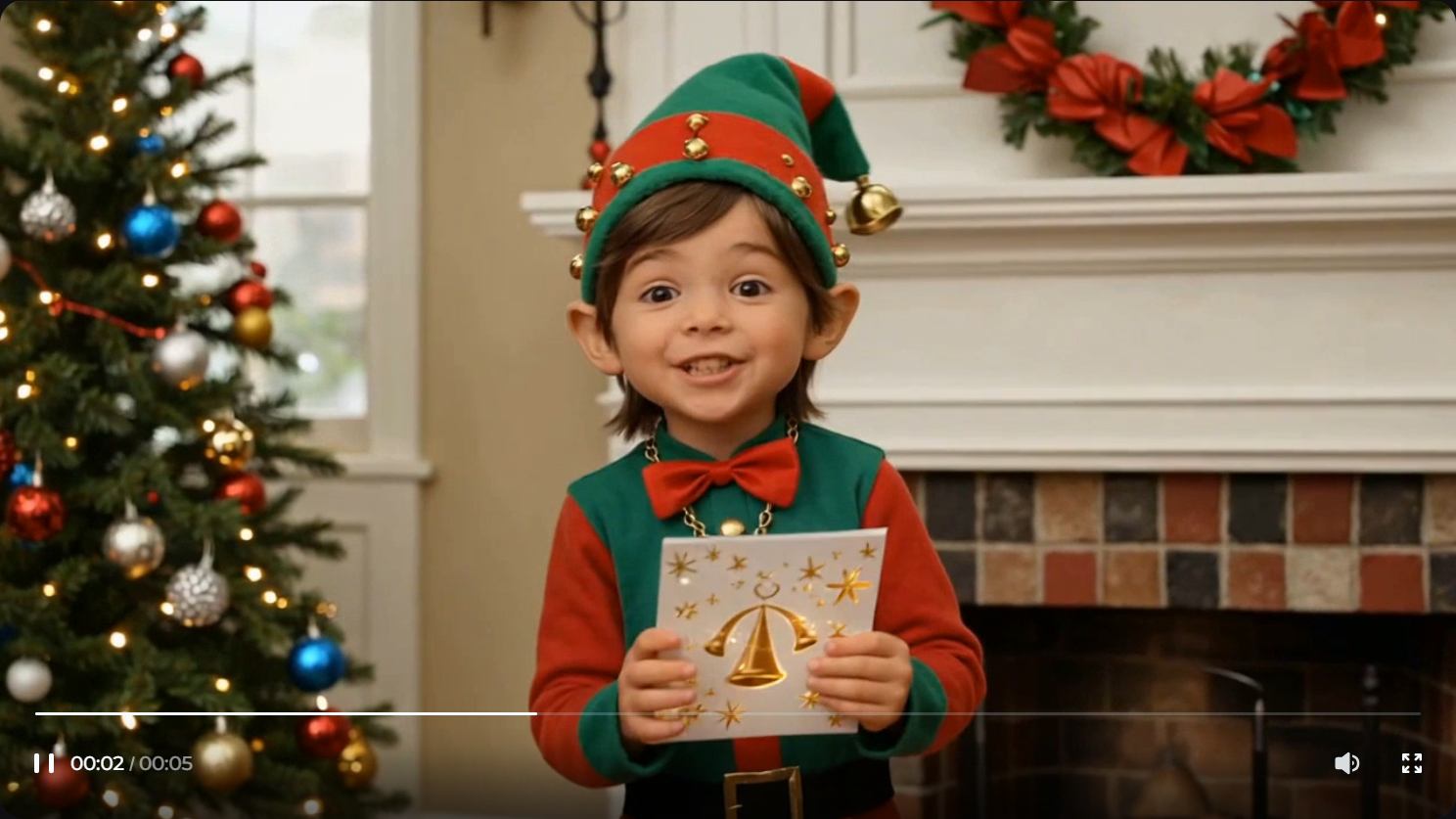 Elf greeting card videos