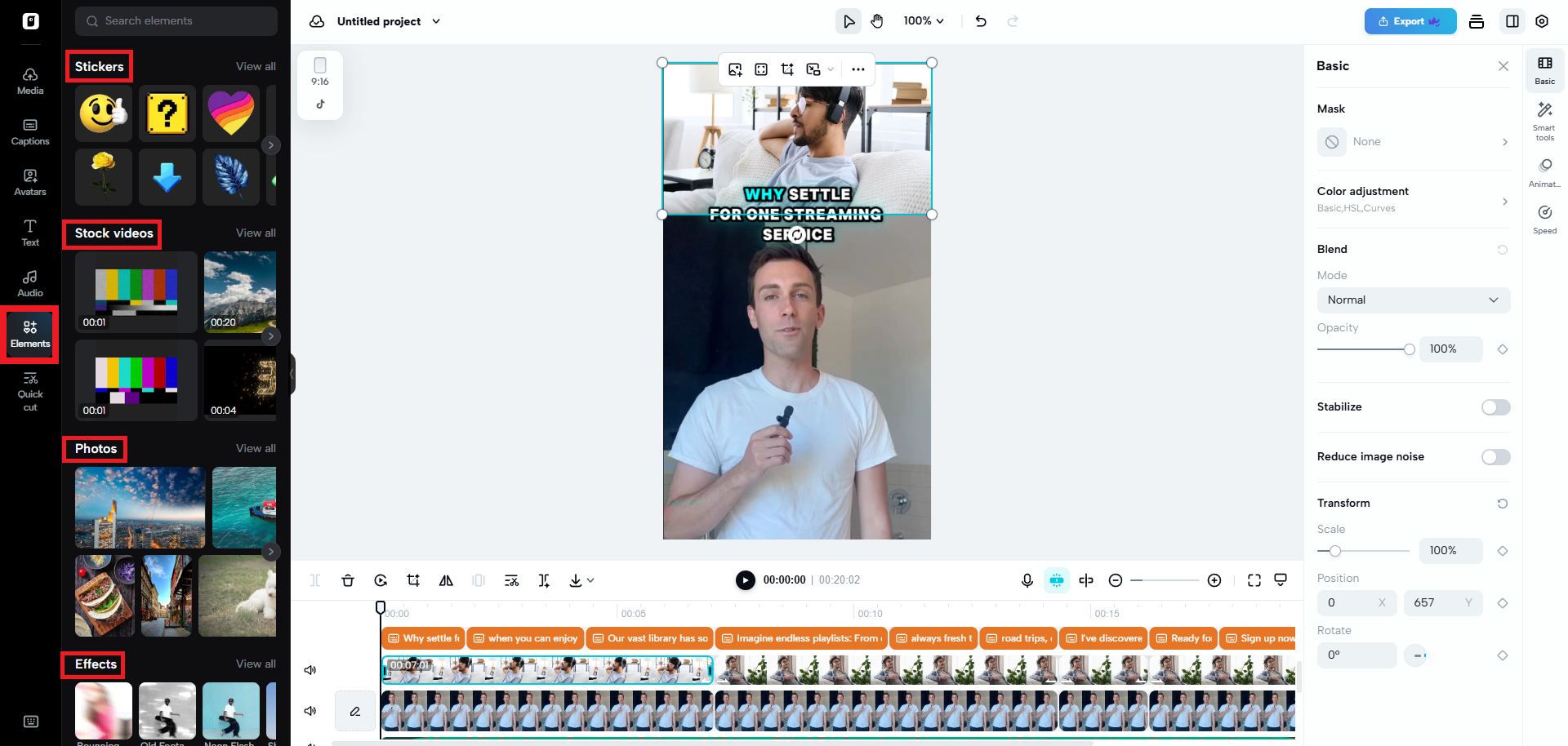 Extensive media library