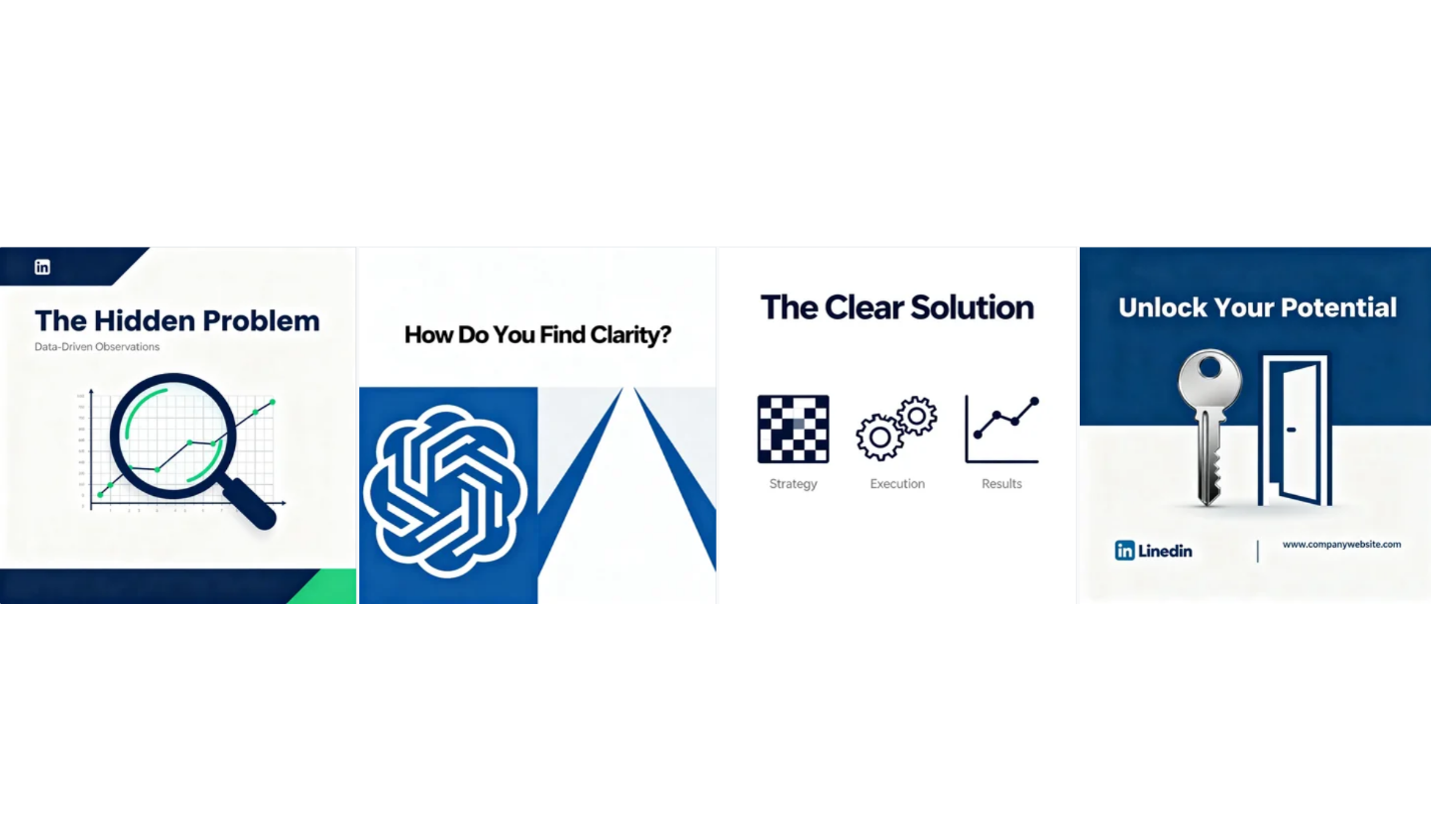 Gráfico en carrusel de LinkedIn para la solución Insight