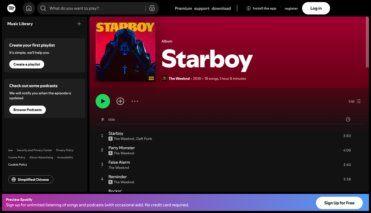 Starboy – The Weeknd ft. Daft Punk