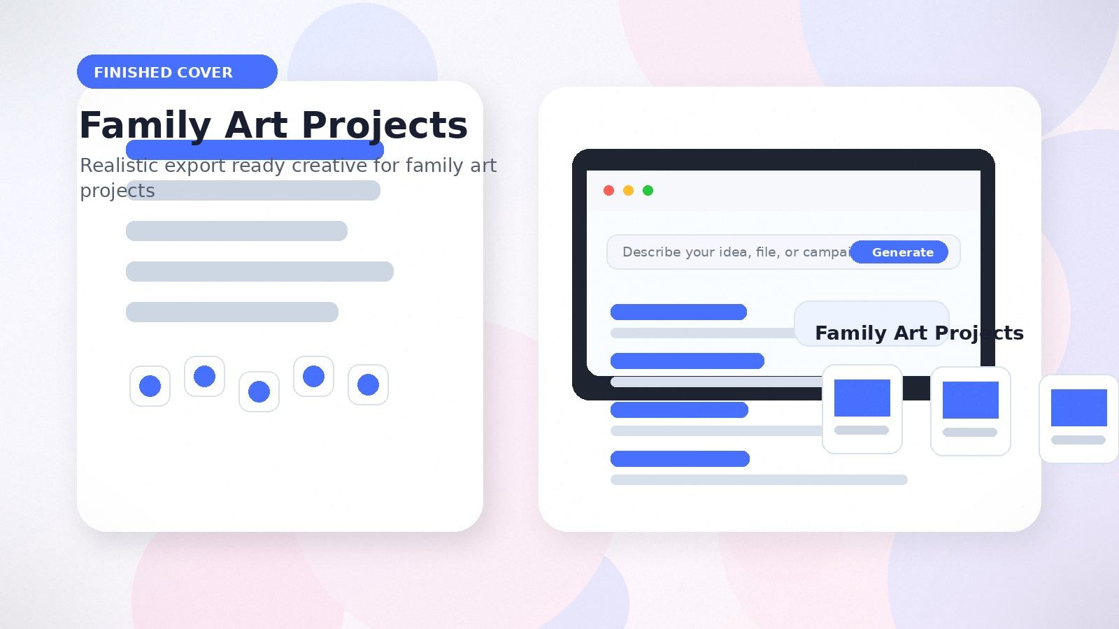 Family Art Projects realistic finished cover visual for family art projects