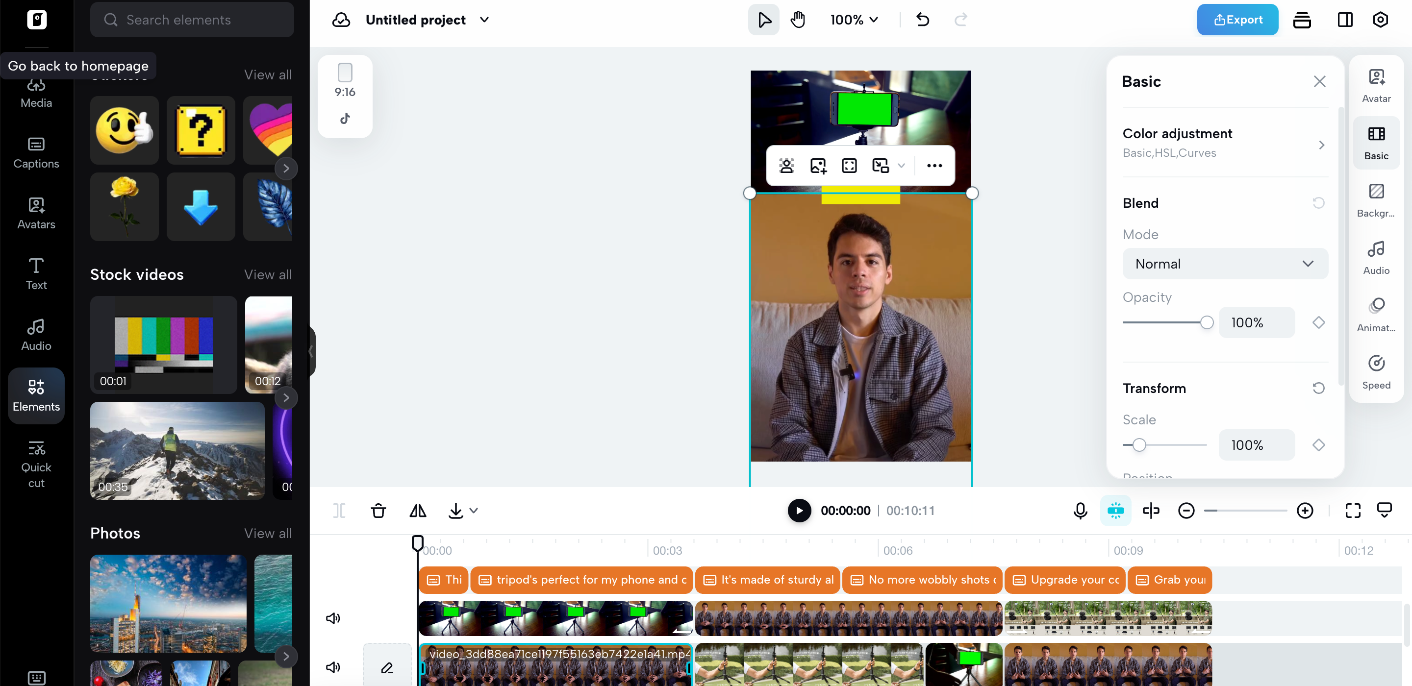 I-edit ang mga video agad