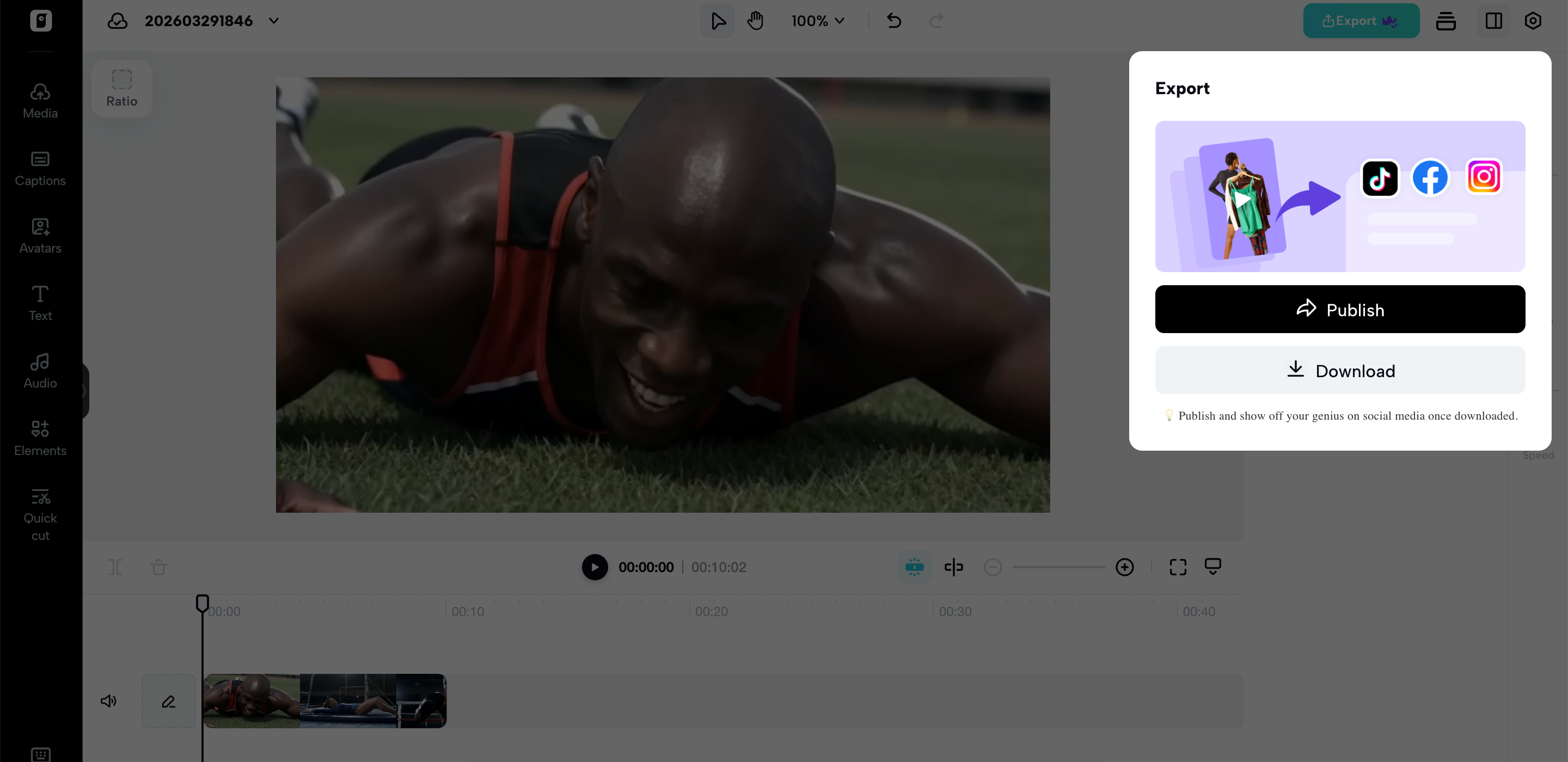Export and download