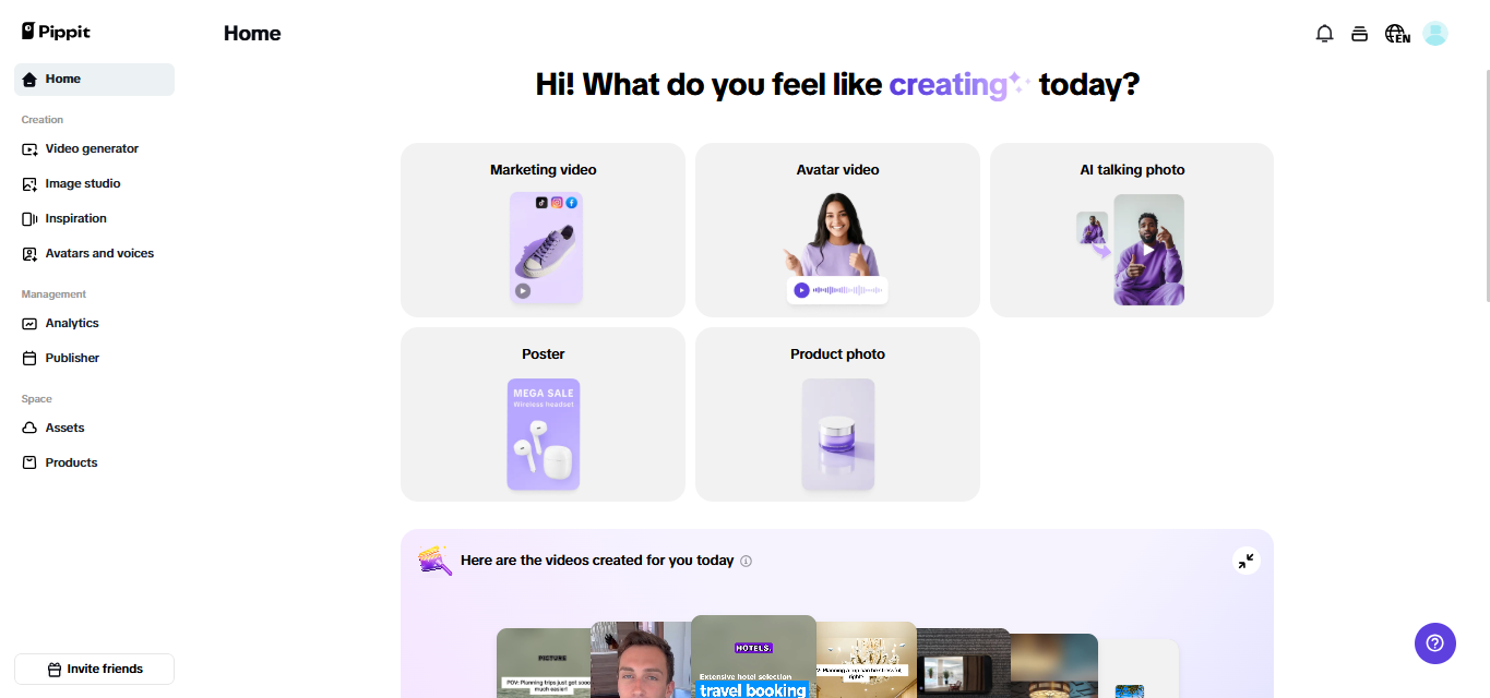 Pippit AI for creating diverse marketing content