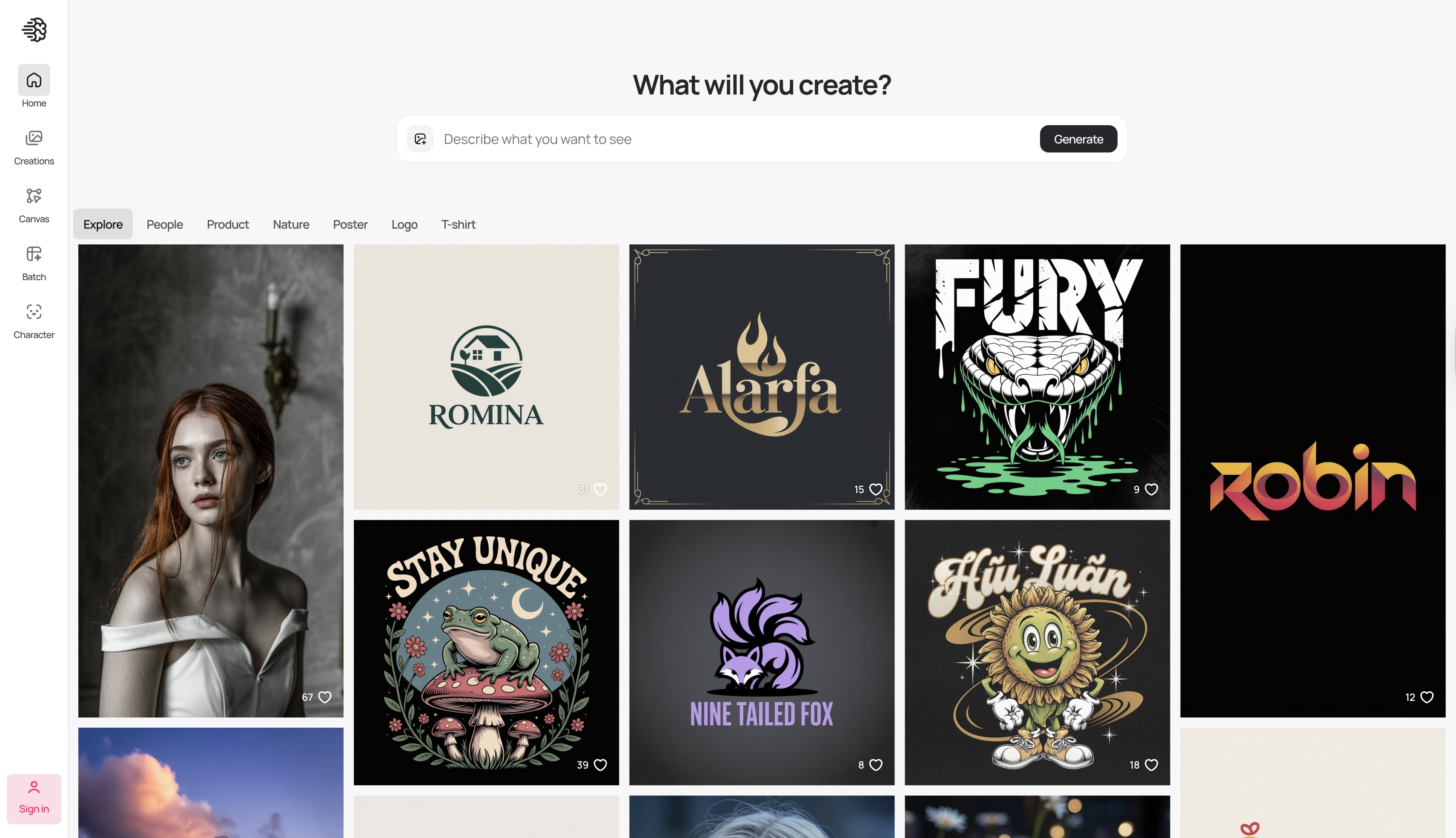 Ideogram AI interface