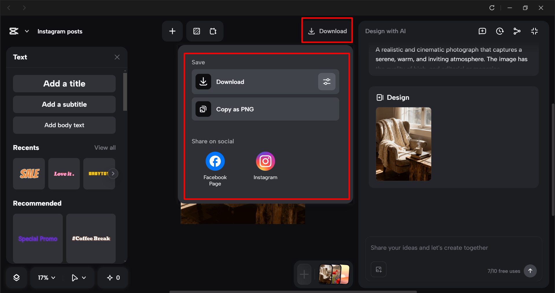 Exporting the video from the CapCut desktop video editor