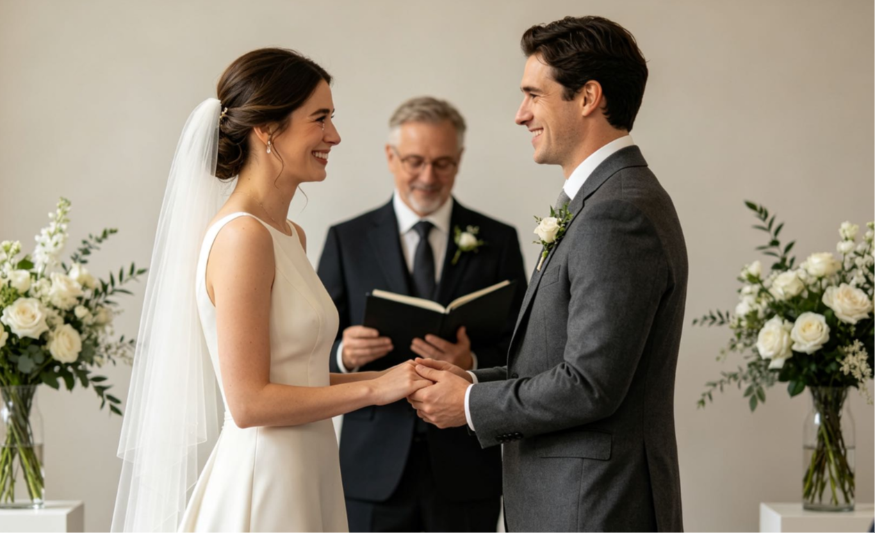 Minimalist wedding video prompt