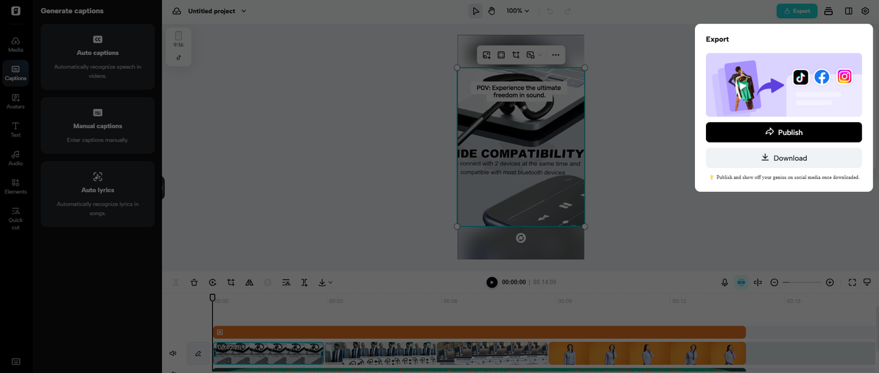 I-export ang iyong video