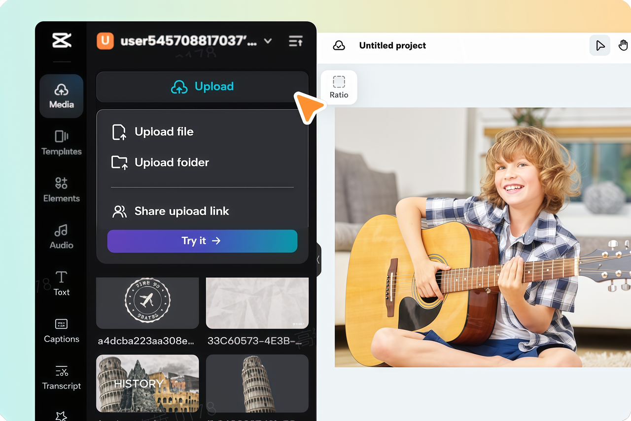 Upload Video or Audio