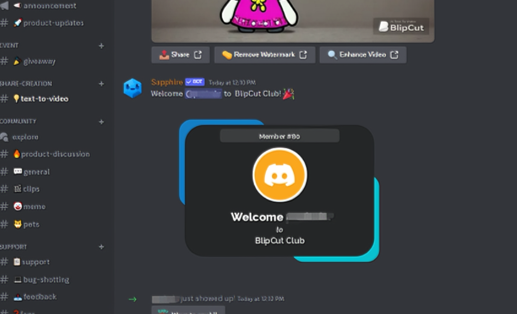 Join the BlipCut Discord community online