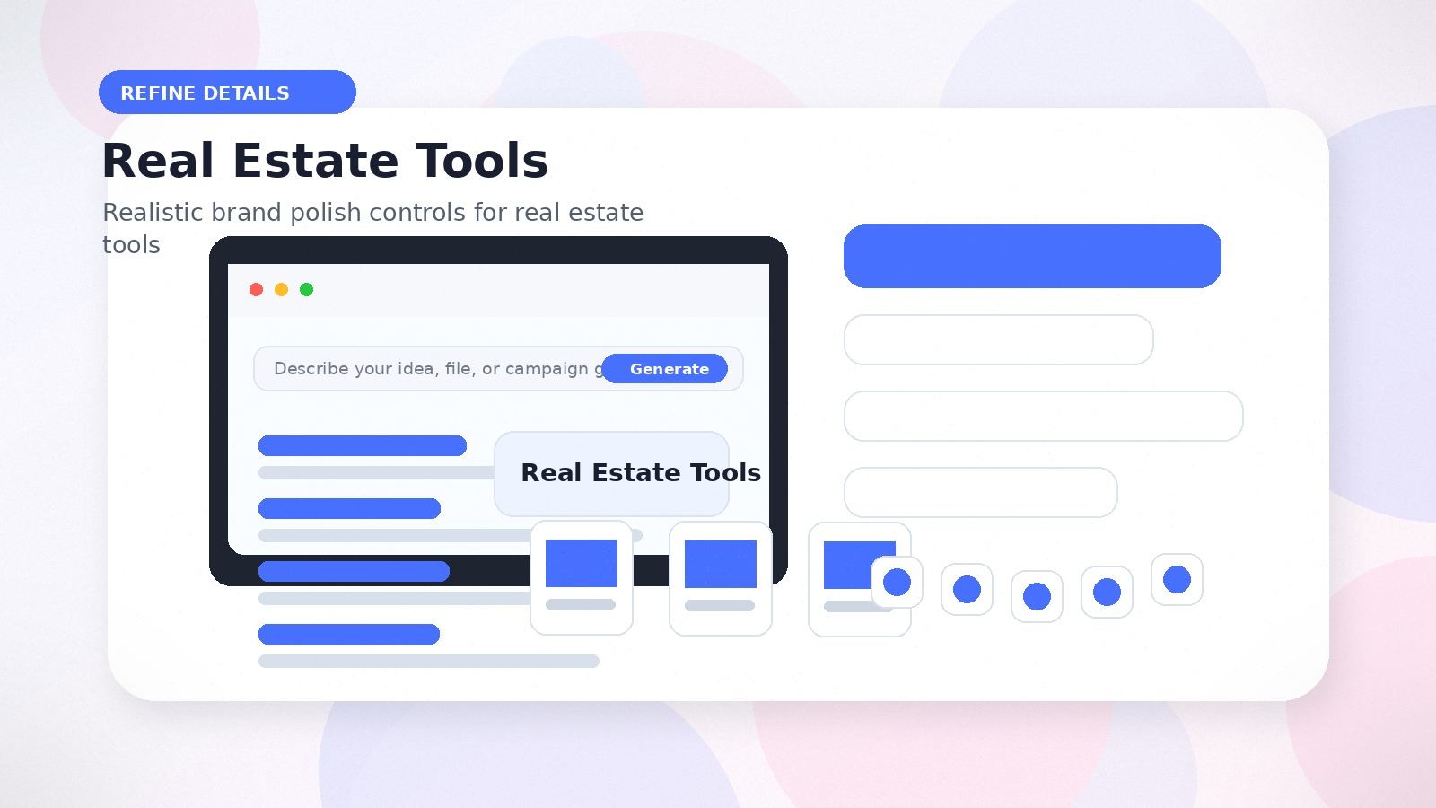 Real Estate Tools realistic refine details visual for real estate tools