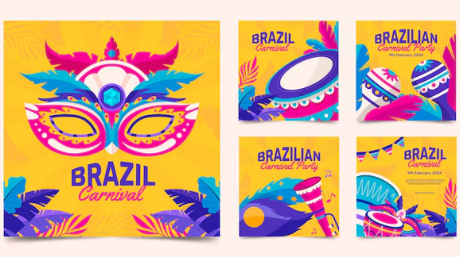 CapCut Online editando convite de Carnaval rapidamente.