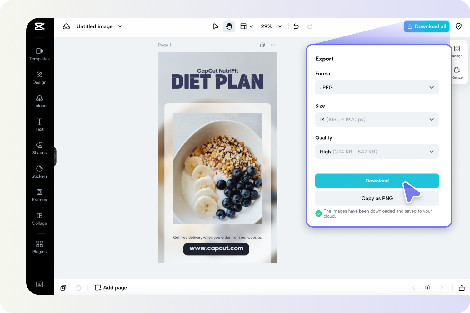 Export & share business plan