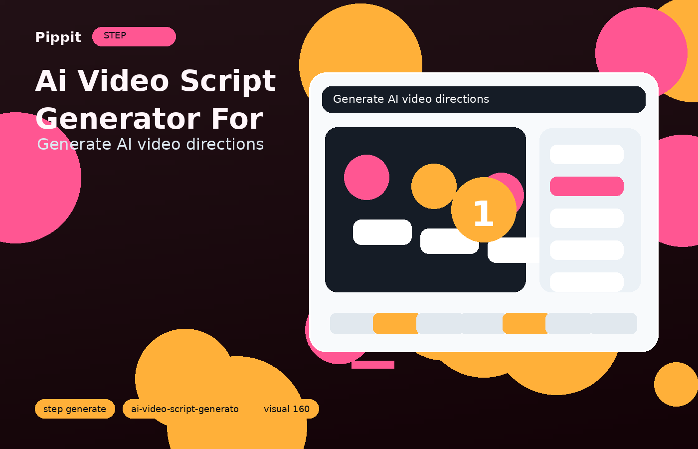 ai video script generator for tiktok generation workflow in Pippit