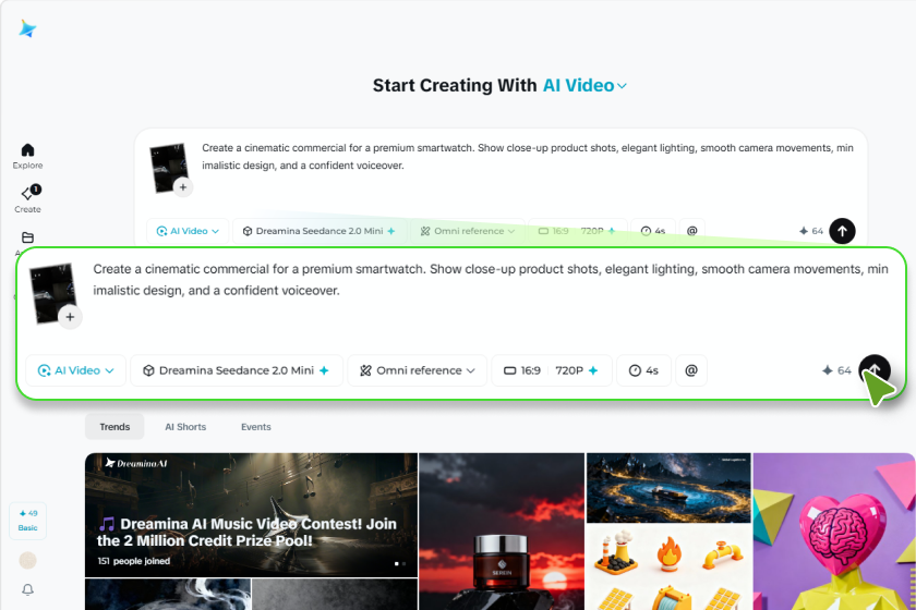Step 1: Upload a reference image and write your prompt