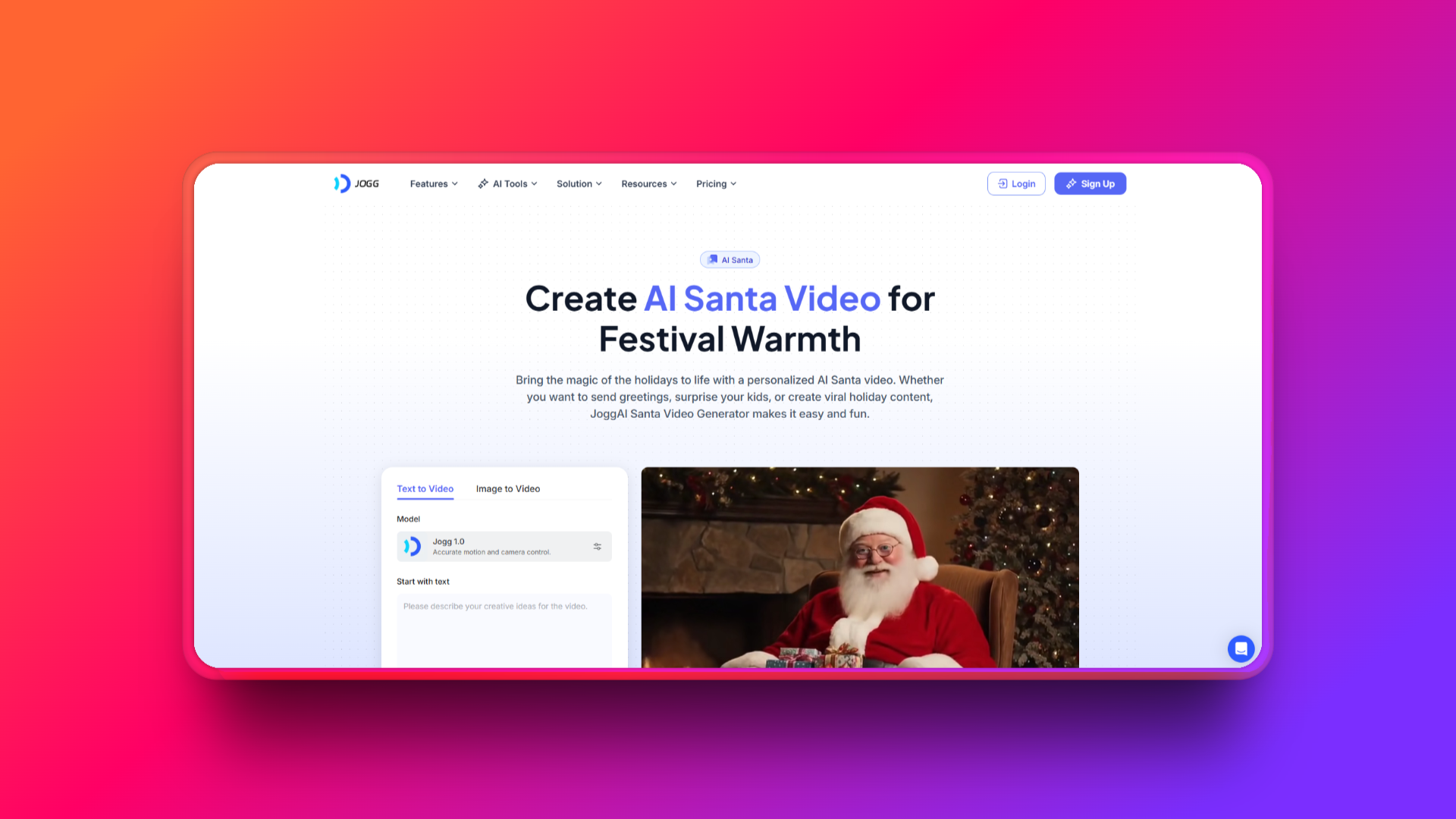 Jogg와 함께 AI 산타 비디오 제작하기