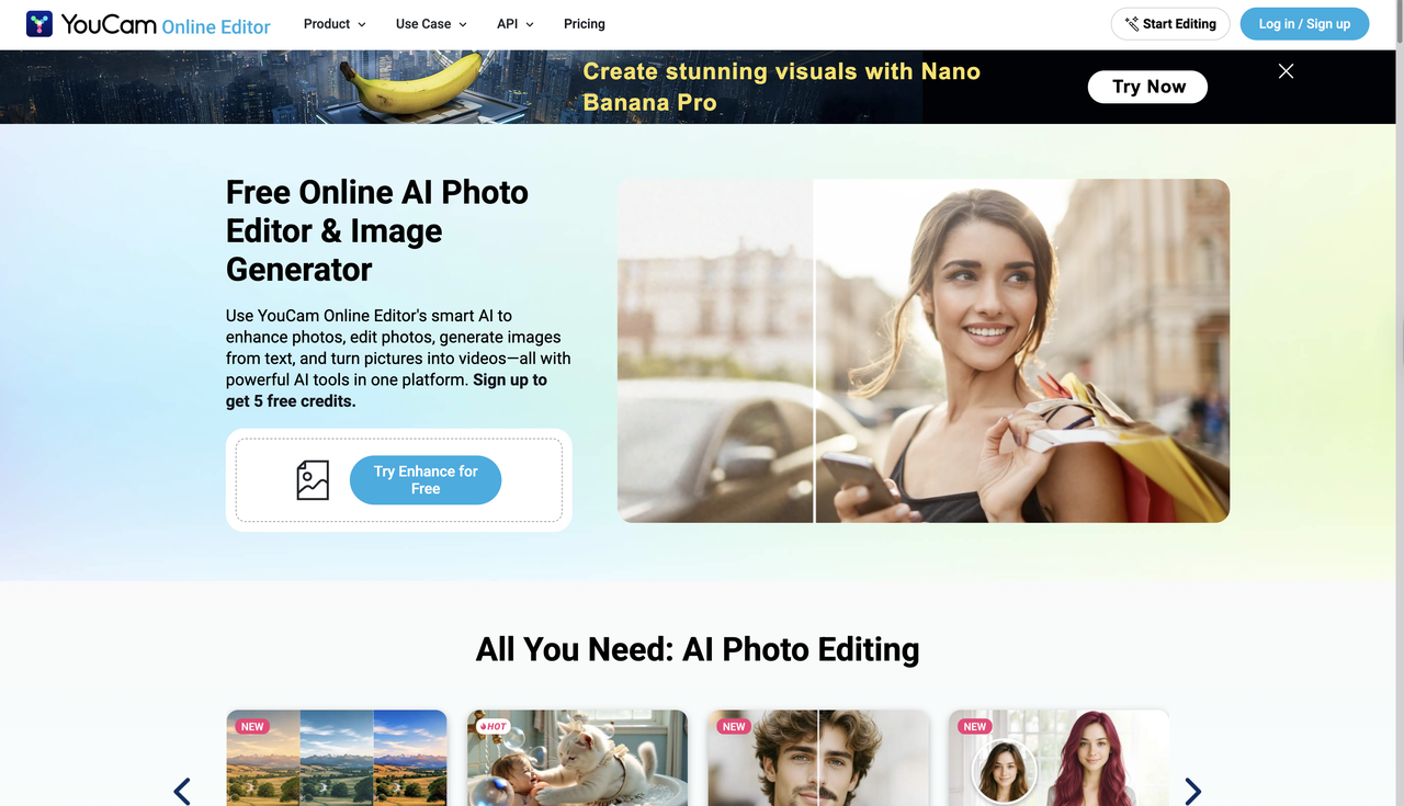 YouCam interface