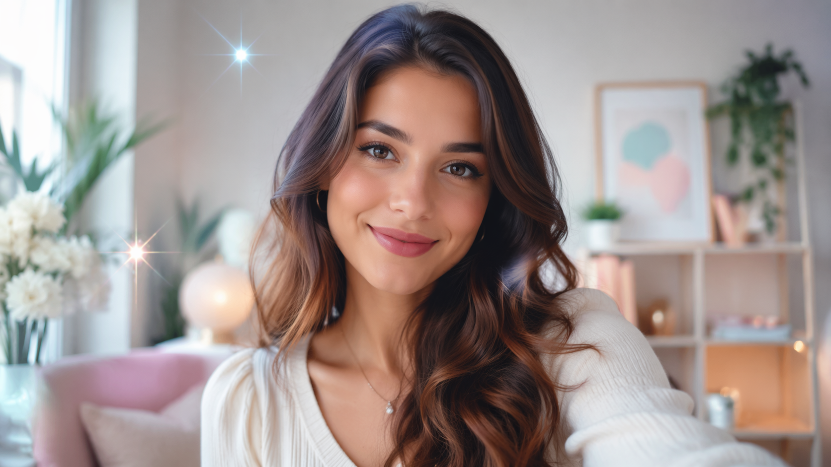 Dreamina AI Webcam Filter Prompt Beispiel 3: Clean Home Studio Scene