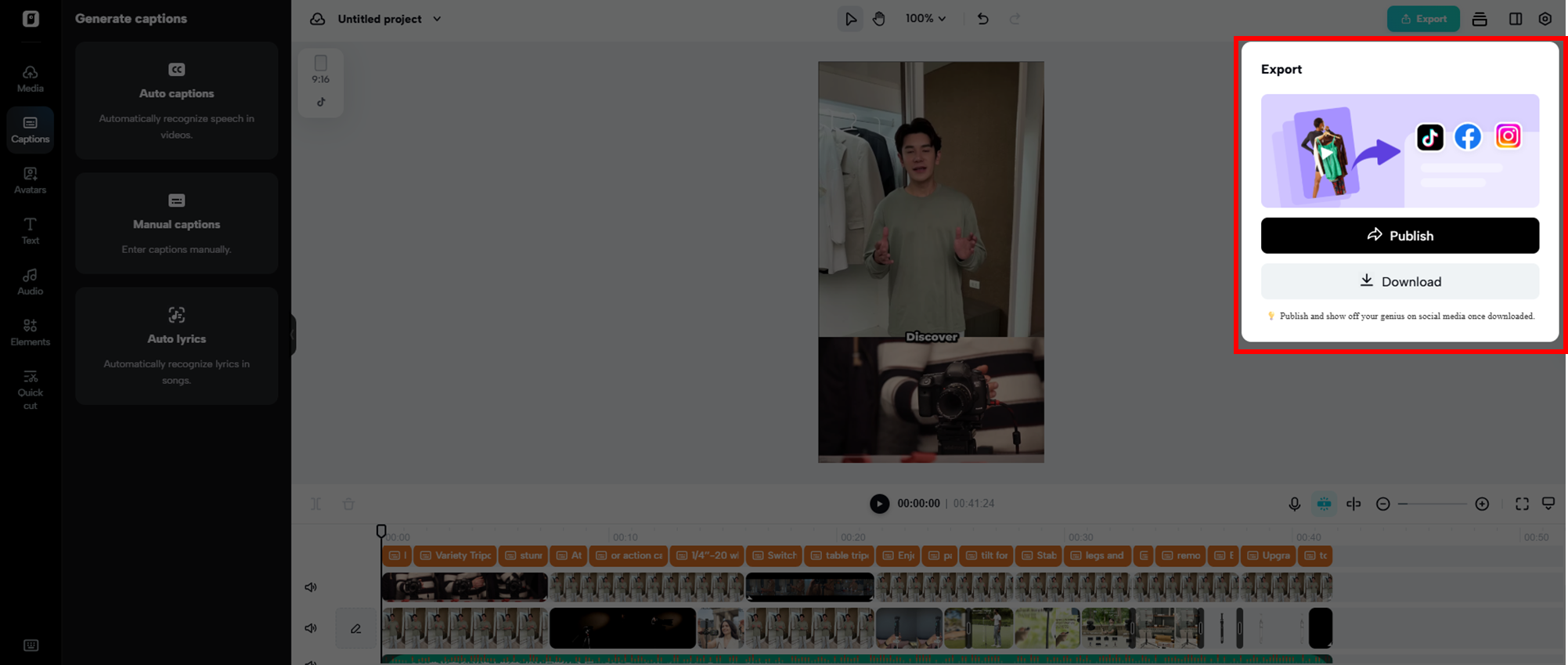 Export your video