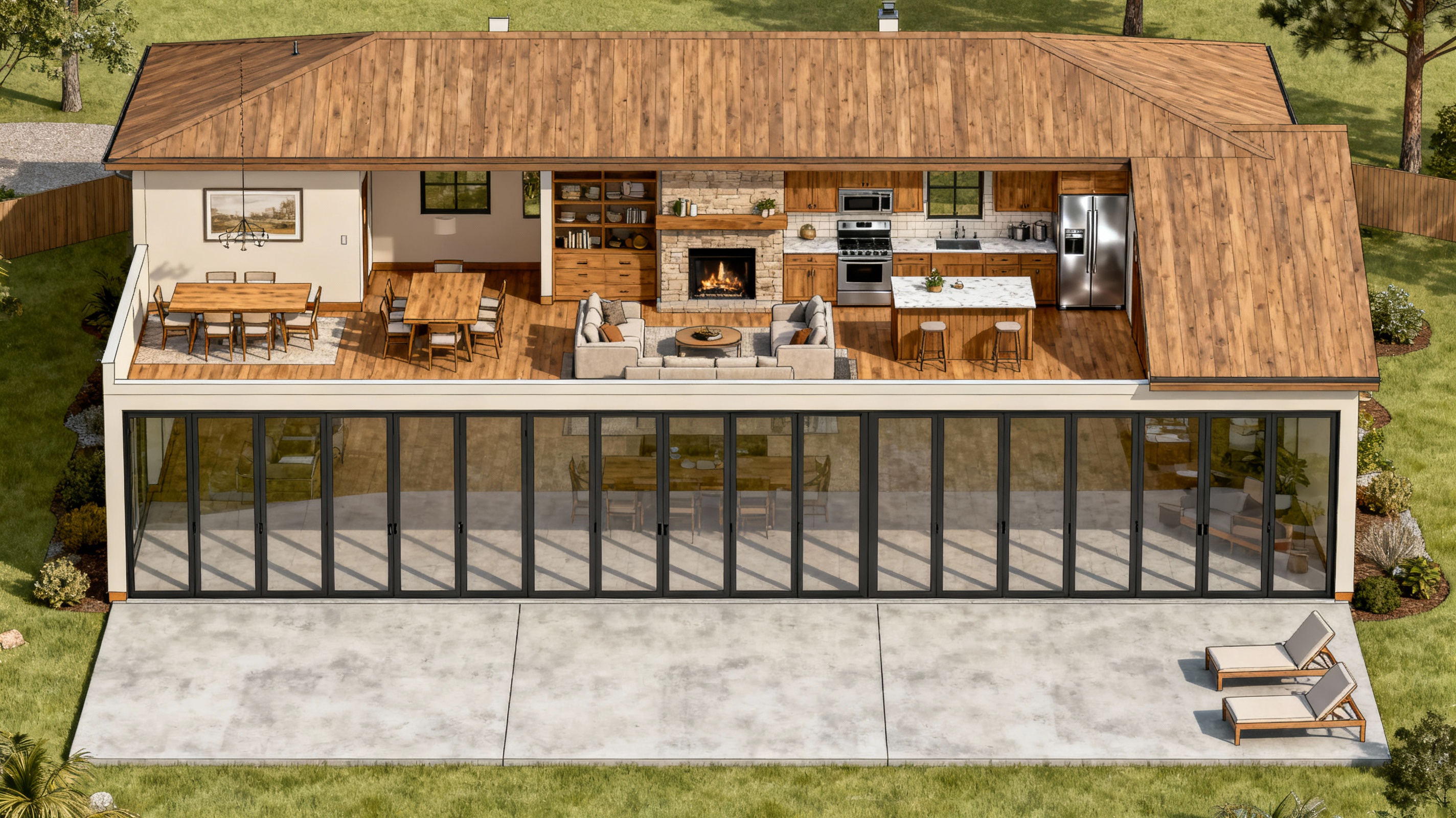 Design image for an indoor-outdoor floor plan
