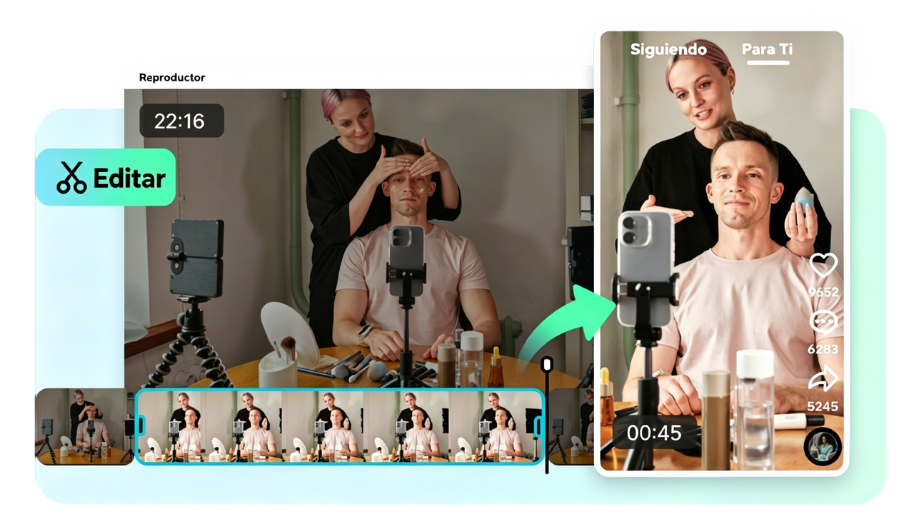 Crea clips para redes sociales