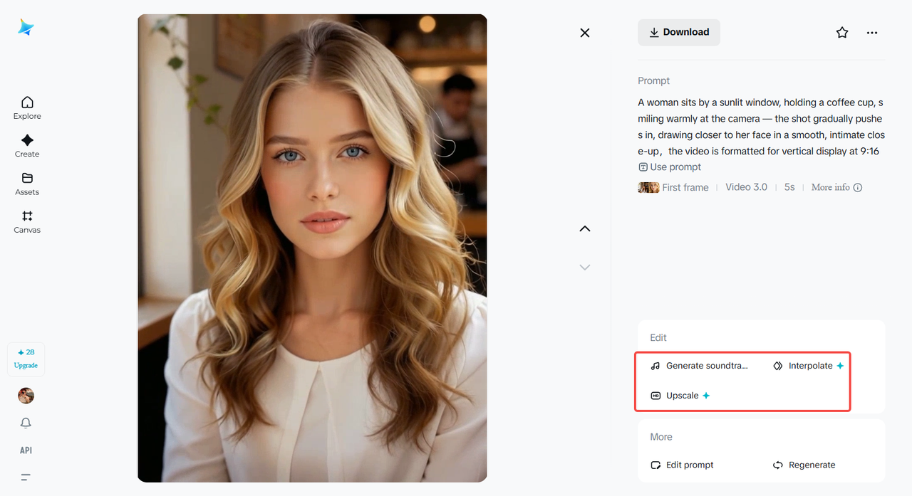 Refine the video with AI tools
