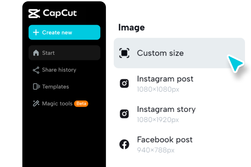 Sign up and log in to CapCut