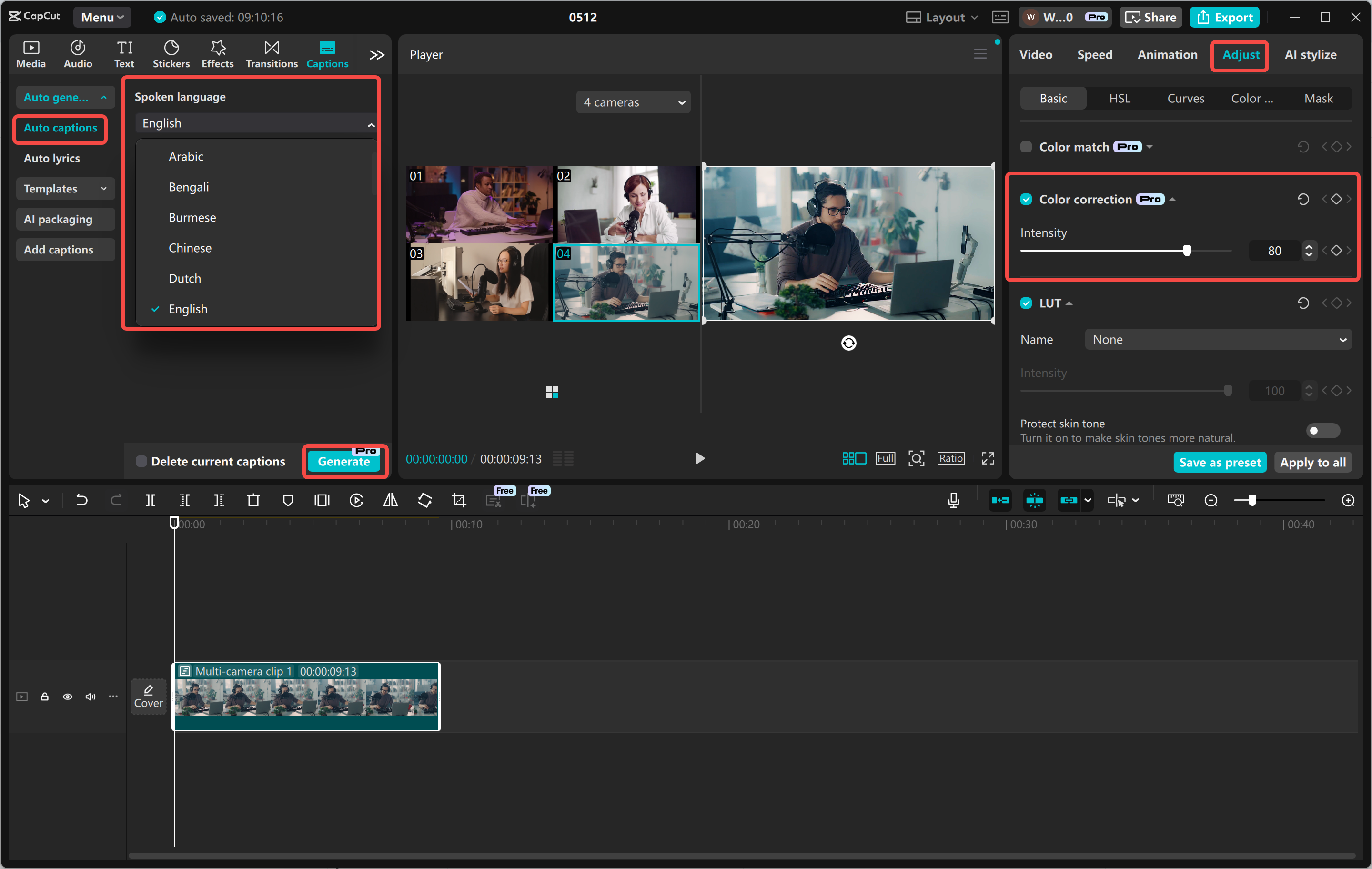 Exporting the video from the CapCut desktop video editor