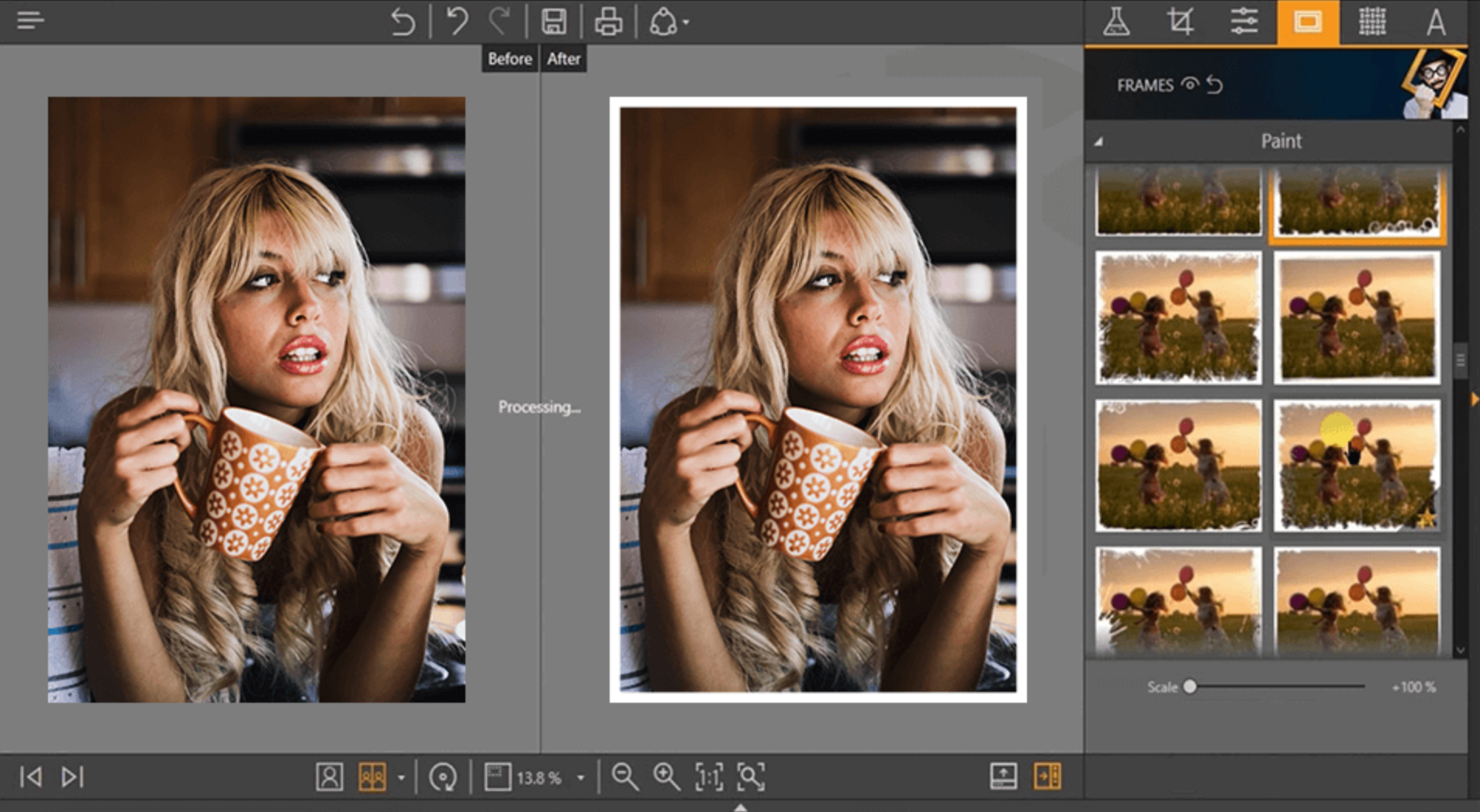 Interface of Fotophire Editing Toolkit - another Snapchat photo editor