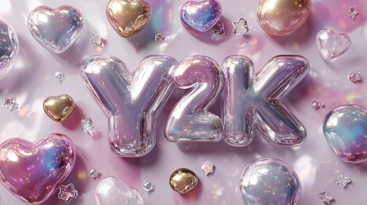 Y2K-inspirerade logotyper