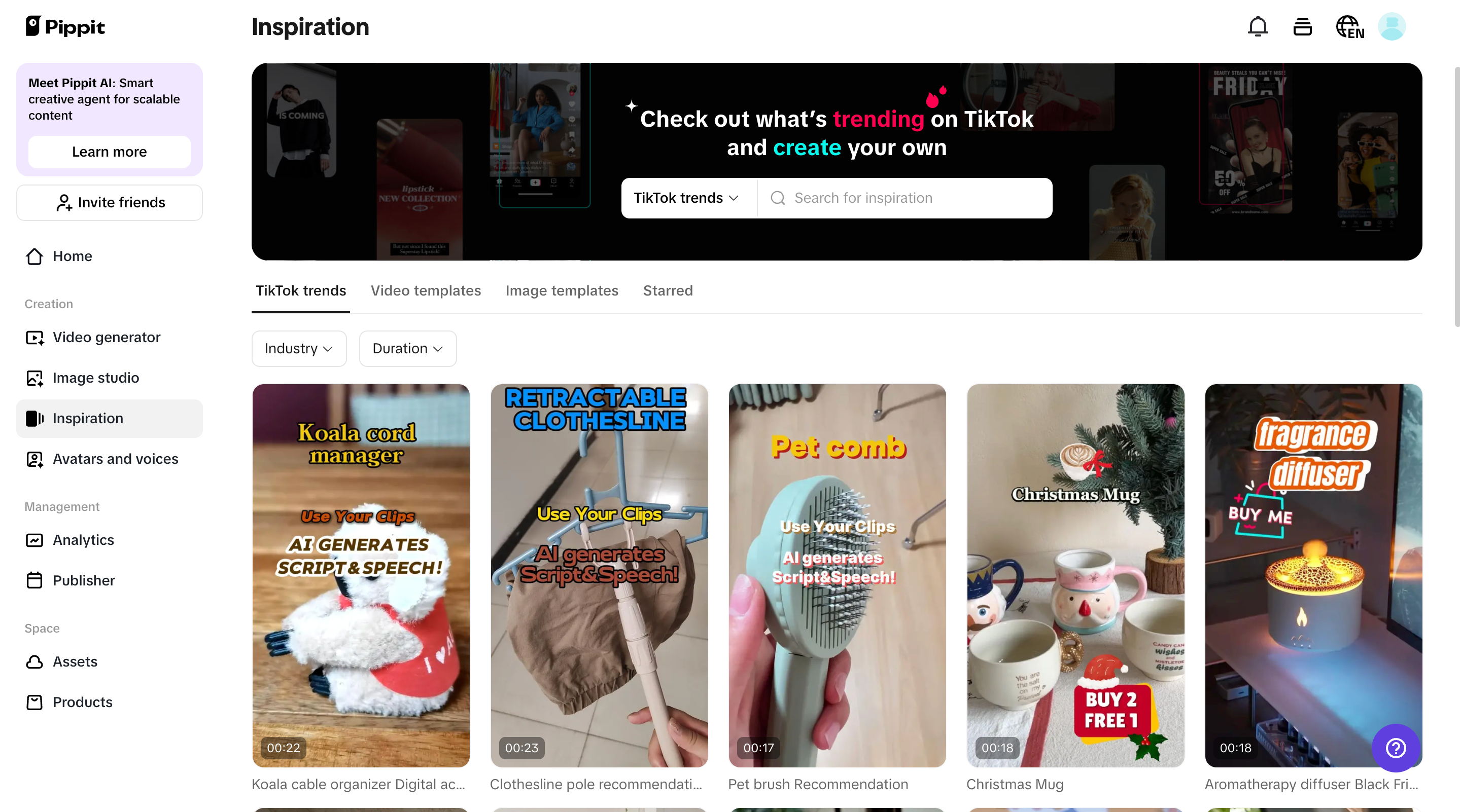 Pippit Pre-Cleared Commercial Assets