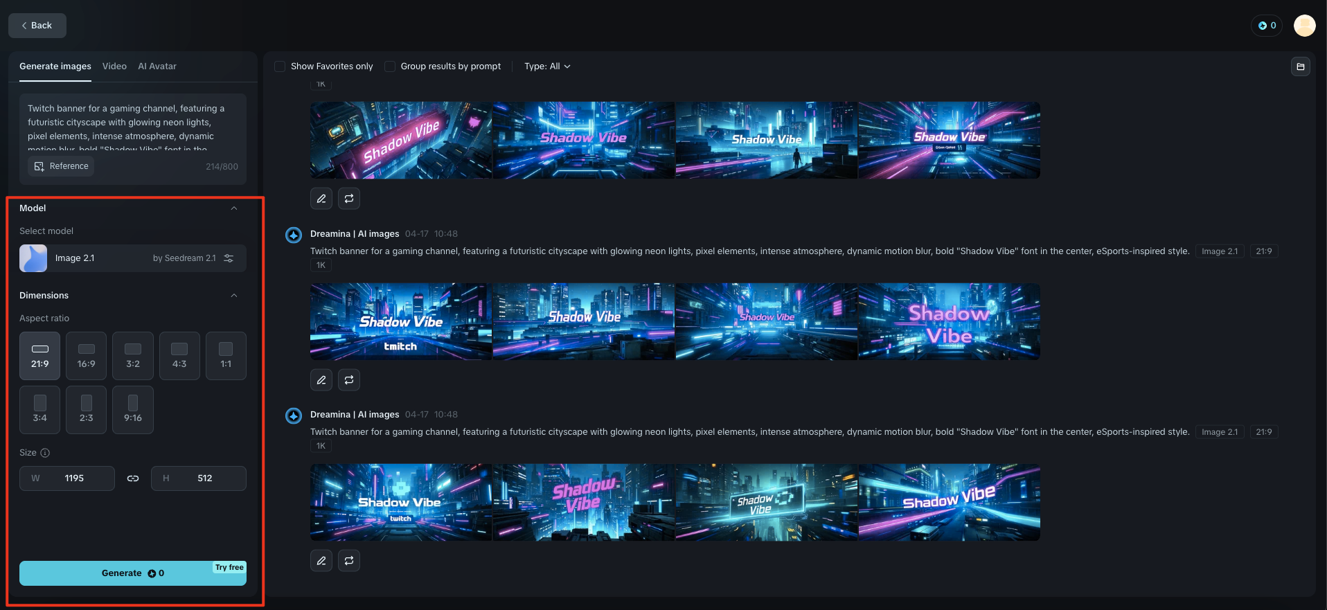 free Twitch banner creator