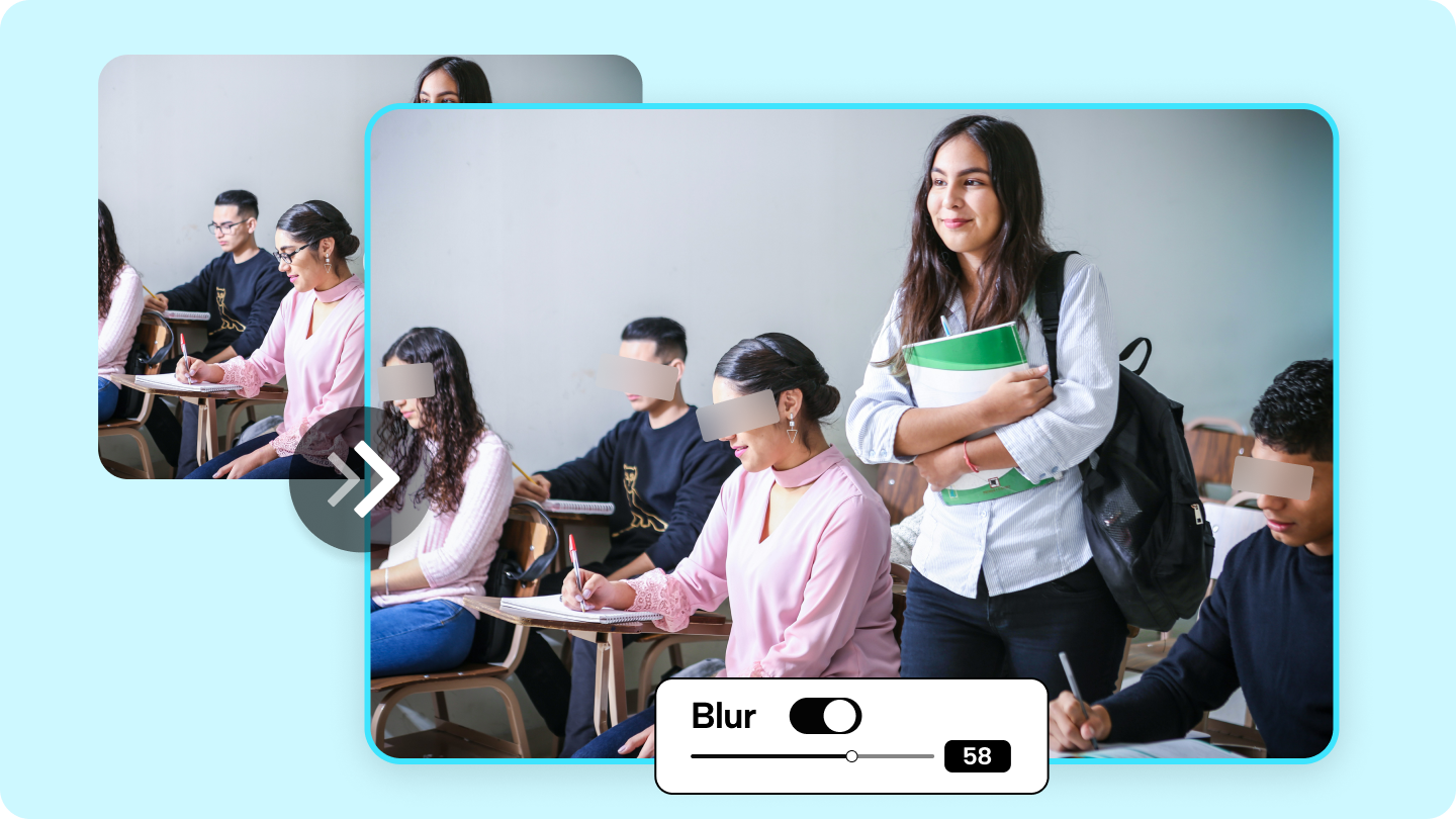 blur face in photo