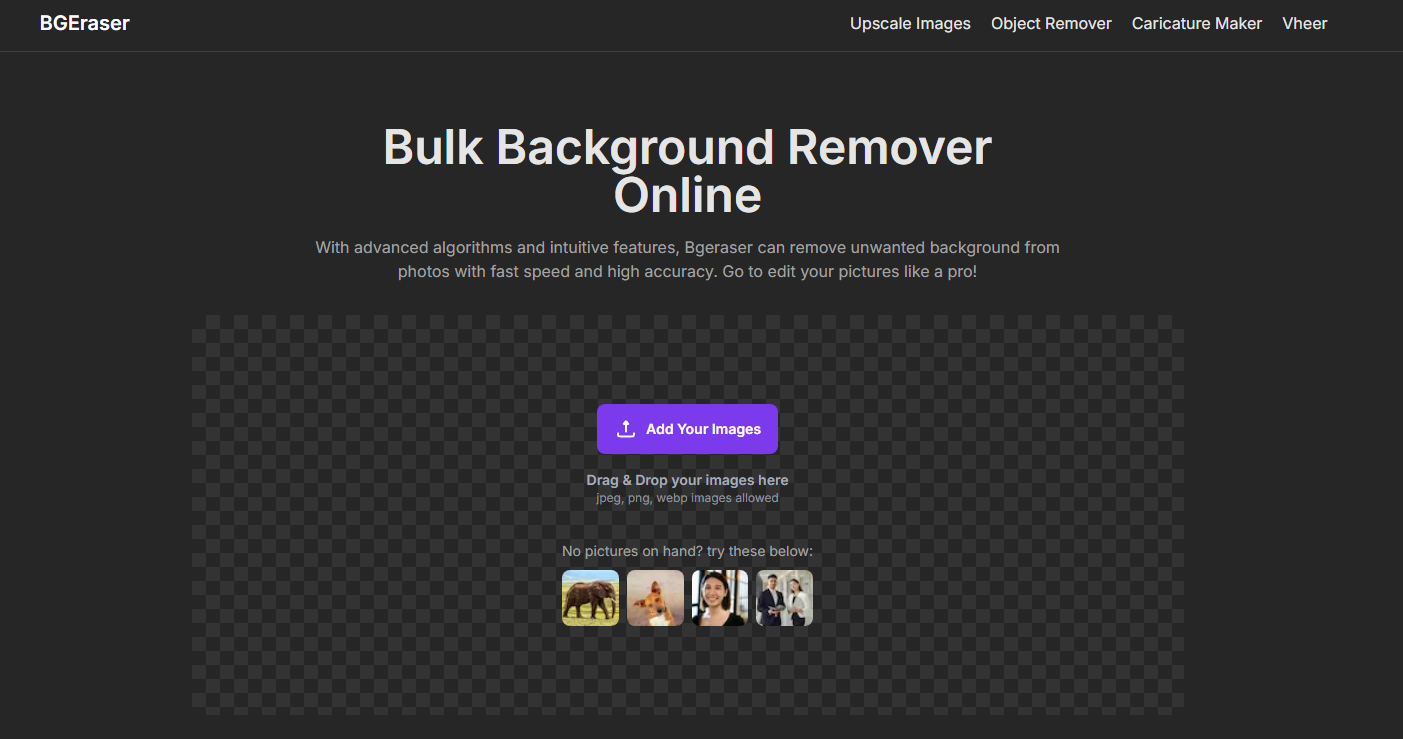 BgEraserin käyttöliittymä