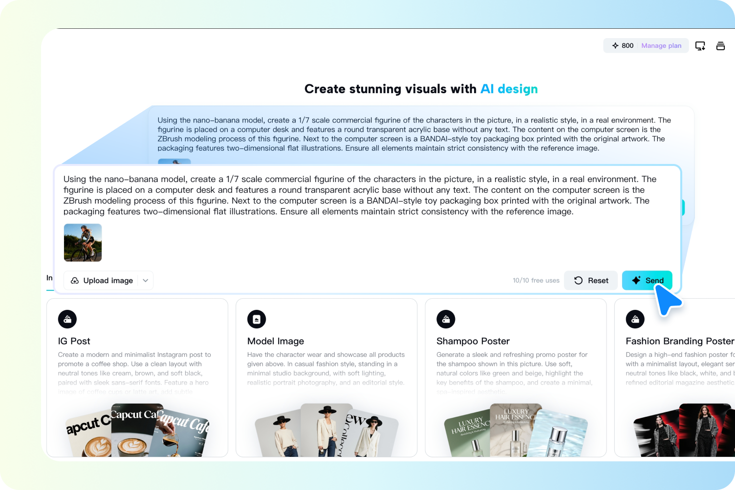 Enter prompt or upload reference