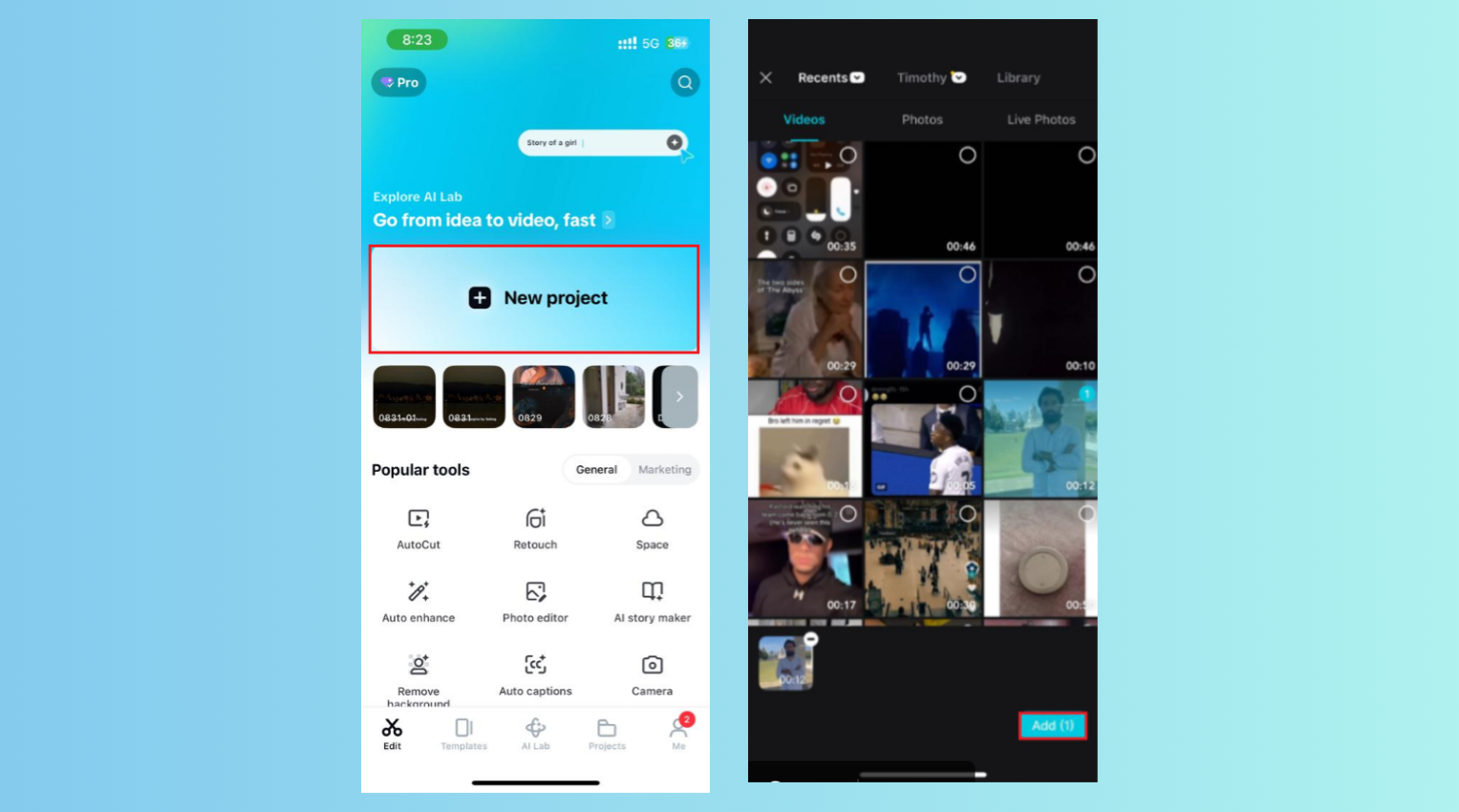 Access video editor