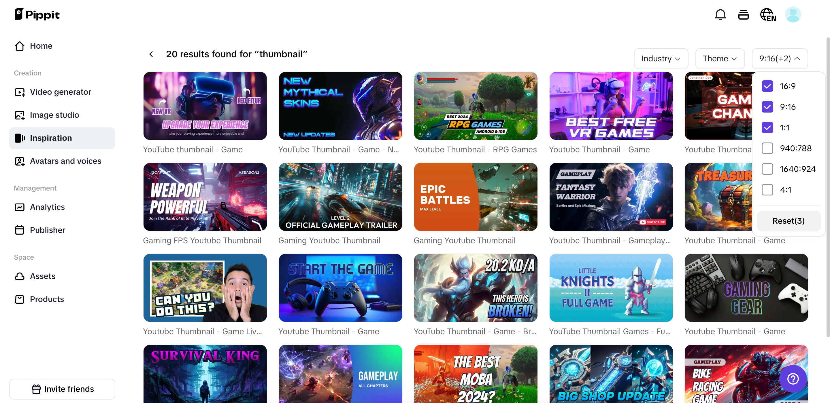 Mga template ng thumbnail para sa font