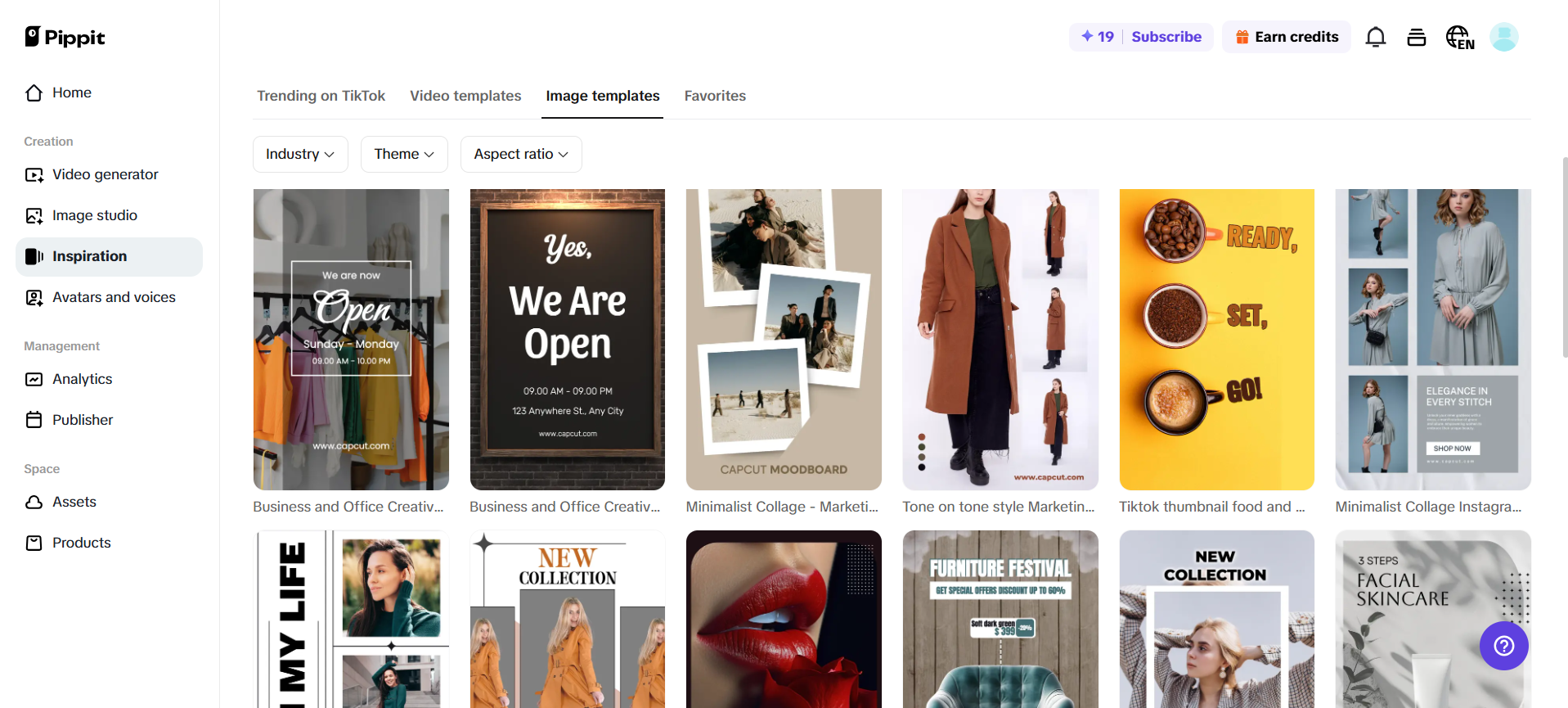 Explore template ideas